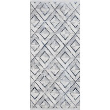 Bespoky 80x200 cm Mavi Yıkanabilir Halı | Mutfak Koridor Halısı | Leke Tutmayan, Kaymaz | KENZO-KN003T