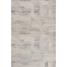 Bespoky 260x550 cm Gri Bej Geometrik Modern Çizgisel Yıkanabilir Halı | Salon Yatak Odası Halısı | Hav Vermez, Leke Tutmaz, Kaymaz | LXS_PİRAYE-1083G