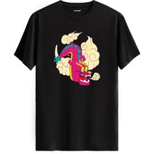 Süper Kahraman Tavşan Tasarım %100 Pamuk Tişört