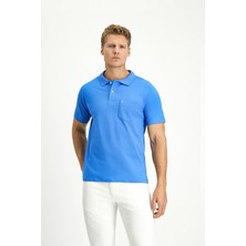 Kiğılı Polo Yaka Regular Fit Cepli Nakışlı %100 Pamuk Tişört