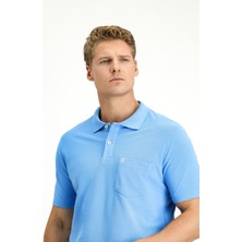 Kiğılı Polo Yaka Regular Fit Cepli Nakışlı %100 Pamuk Tişört