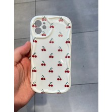 Iphone 11 Uyumlu Kiraz Desenli Koruyucu Silikon Kılıf