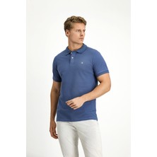 Kiğılı Polo Yaka Slim Fit Nakışlı %100 Pamuk Tişört
