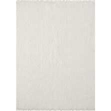 Bespoky 100x150 cm Beyaz Azura Modern Etnik Yıkanabilir Halı | Mutfak Balkon Yatak Odası Halısı | Leke Tutmayan Kaymaz | AZURA-AZR07