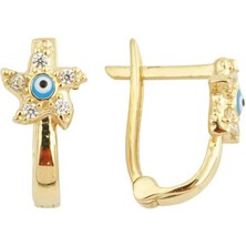 Taşlı Yıldız Göz Çocuk Küpesi