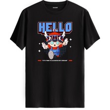 Anime Tarzı Eğlenceli Karakter Tasarımlı %100 Pamuk Premium Kumaş T-Shirt