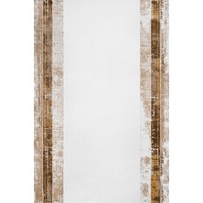 Bespoky 80x150 cm Krem Amazon Modern Yıkanabilir Halı | Mutfak Balkon Yatak Odası Halısı | Leke Tutmayan Kaymaz | CREA_AMAZON-12057