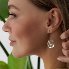 Yelpaze Zincir Sallantılı Küpe