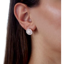 Trapez Baget Taşlı Küpe