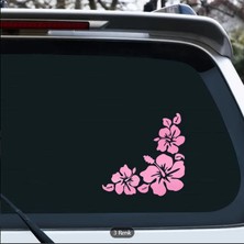 Hibiskus Çiçek Araba Sticker – Dekoratif Cam ve Gövde Etiketi