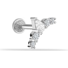 5 Taşlı Minimal Tragus Piercing