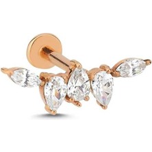 Ters Düz Damla Yatay Model Tragus Piercing