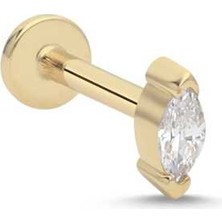 Beyaz Taşlı Tragus Piercing