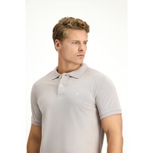 Kiğılı Polo Yaka Slim Fit Nakışlı %100 Pamuk Tişört