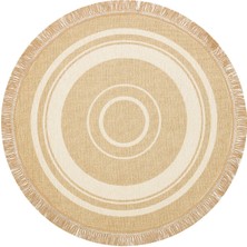 Bespoky 155x155 cm Krem Yıkanabilir Halı | Salon Yatak Odası Halısı | Leke Tutmayan, Kaymaz | LEKE TUTMAYAN KAYMAZ