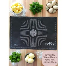 Büyük Boy Silikon Hamur Açma Matı 65X45CM
