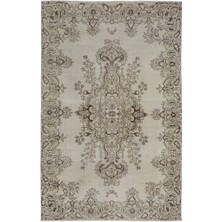 Bespoky 189x296 cm El Dokuma Bej Yün Halı | El Yapımı Klasik Salon Halısı | %100 Doğal Yün | UNİQUE-9102