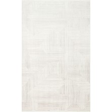 Bespoky 100x300 cm Krem Yıkanabilir Halı | Mutfak Yolluk Halısı | Leke Tutmayan, Kaymaz | CREAM-GREY