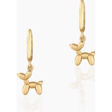 Balon Köpek Halka Sallantılı Çocuk Küpesi