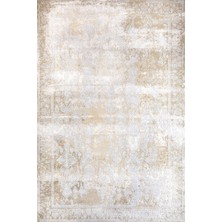 Bespoky 80x300 cm Bej Eskitme Vintage Çiçekli Yıkanabilir Halı | Mutfak Yolluk Halısı | Leke Tutmayan, Kaymaz | ARTEMİS_INSPİRATİON-650H