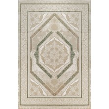Bespoky 80x150 cm Bej Krm Modern Lüks Yıkanabilir Halı | Mutfak Balkon Yatak Odası Halısı | Leke Tutmayan Kaymaz | KRM_DARK-DK019Y