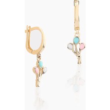 Renkli Balonlar J Sallantılı Çocuk Küpesi