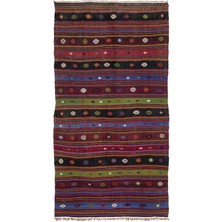 Bespoky 185x350 cm Mavi Klasik Yün Halı | Salon Yatak Odası Halısı | %100 Doğal Yün El Yapımı El Dokuma | UNİQUE-909