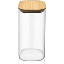 Bambu Kapaklı Cam Kavanoz 65X90 -KVN31