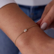 Tektaş Elmas Charm Uçlu Bileklik