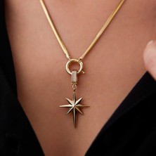 Gemici Kilit Kutup Yılıdızı Charm Kolye
