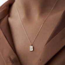 Dikdörtgen Form Kutup Yıldızı Kolye