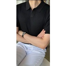 Triko Tişört Erkek Oversize V Yaka Kısa Kollu Trend Stil İnce Kumaş Malzemesi