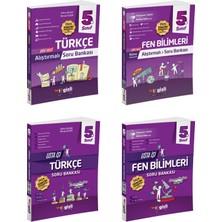 Gizli 2025 5. Sınıf Türkçe + Fen Bilimleri Alıştırmalı + Usta Işi Soru Bankası Seti 4 Kitap Güncel Müfredat