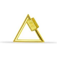 Labirent Motifli Üçgen Charm Kilidi