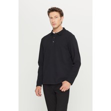 Altınyıldız Classics %100 Pamuk Standart Fit Normal Kesim Polo Yaka Sweatshirt