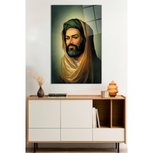Hazreti Imam Ali Dini Islami Cam Tablo, Darbelere Dayanıklı Kırılmaz Cam, Hediyelik