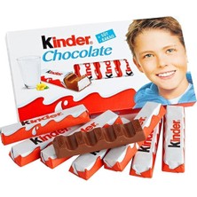 Kinder Çikolata T8 Fındıklı 8'li Paket Büyük Boy 100 gr Lezzetli Sütlü Çikolata Barı