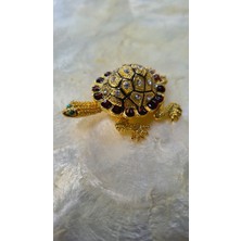 Kapaklı ve Mıknatıs Kilitli Emaye ve Zirkon Taşlı Hediyelik Dekoratif Biblo