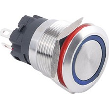 Çin 19A-P1Z-E-MV ,KONTAK-1A MAVI-24V Kalıcı M19 Metal Buton