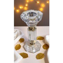 Kristal Cam Şamdan Mumluk Dekoratif Obje ve Biblo