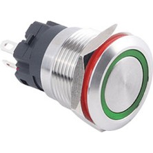 Çin 19H-P1-E-YŞ ,KONTAK-1A YEŞIL-24V Yaylı M19 Metal Buton