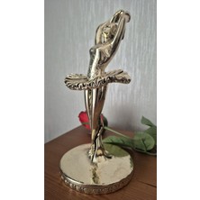 Gümüş Kaplama Balerin Figürlü Dekoratif Obje ve Biblo