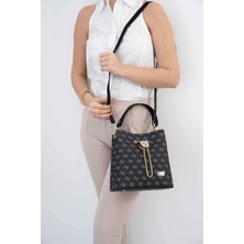 Beverly Hills Polo Club Silver & Polo Füme - Siyah SP967 Kadın Çapraz Çanta