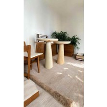 Simillo Home & Living Şık Tasarımlı Masif Ahşap Yan Sehpa – 2’li Naturel Renk Zigon ve Fiskos Sehpa