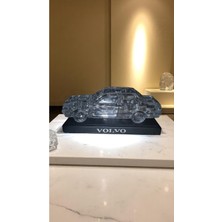 Standlı Kristal Volvo Araba Dekoratif Obje ve Biblo Süs