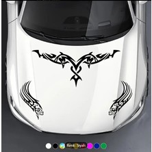 Tribal Desen Araç Sticker – 90X38 cm (5 Renk Seçenekli)