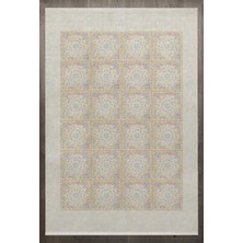 Hali.Net 300x300 cm Bej Yıkanabilir Halı | Salon Yatak Odası Halısı | Leke Tutmaz Hipoalerjenik | 123-DAİRE
