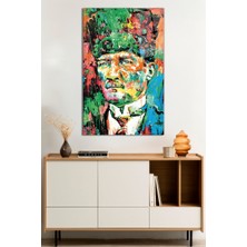 Renkli Atatürk Illüstrasyonu Cam Tablo, Darbelere Dayanıklı Kırılmaz Cam, Hediyelik