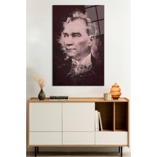 Imzalı Mustafa Kemal Atatürk Portresi Cam Tablo, Darbelere Dayanıklı Kırılmaz Cam, Hediyelik