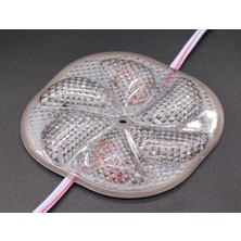 PowerMaster PM-14701 12 Volt 3 Watt Pembe Yanıp Sönen Çakar 6565-2835 Modül Led 65x65x12mm